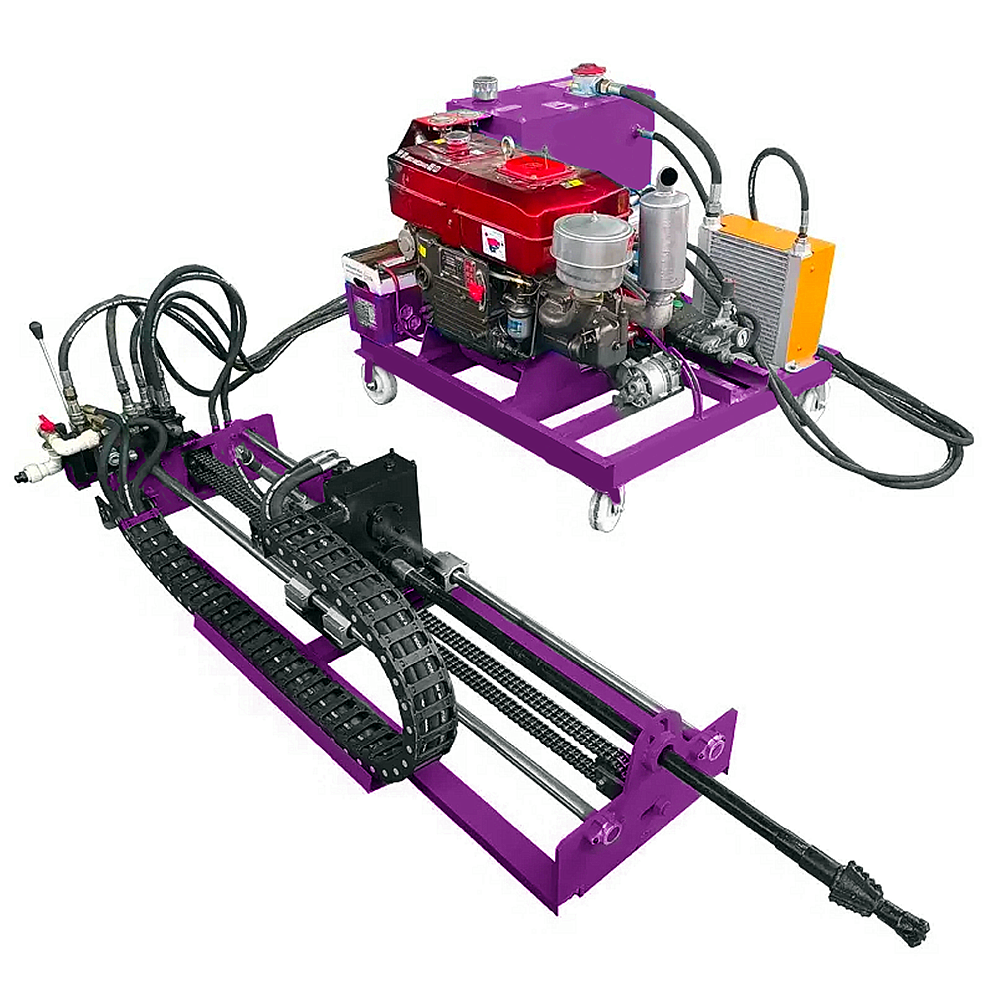 Rock Blast Hole Drilling Rig Torque 3000N.m Foundation Construction Portable DTH Drilling Rig Manufacturer