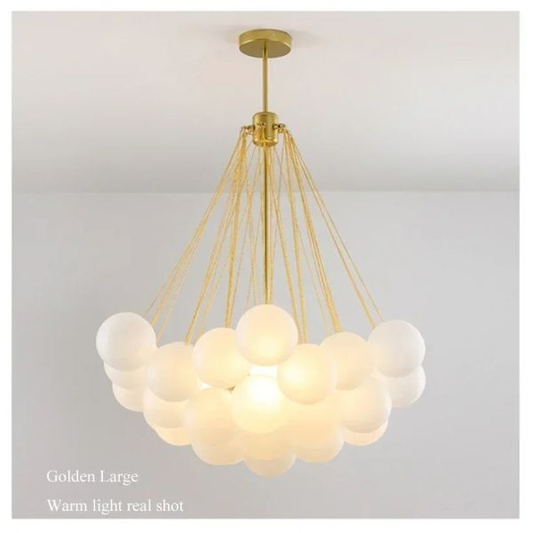 Glasses Bubble Chandeliers Nordic Frosted Glass Gold Black Pendant Light （WH-AP-669）
