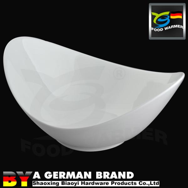 FDA Food Grade LD Bone China Made 10.5 White Porcelain Salad Bowl to Buffet Restaurant