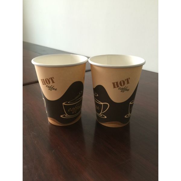 20oz Disposable Single Wall Paper Cups for Hot Water / Coffee Drinking