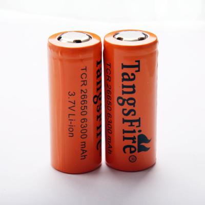 Tangsfire TCR 26650 battery 6300mah 3.7V/26650 6300mAh 3.7V rechargeable Li-ion battery