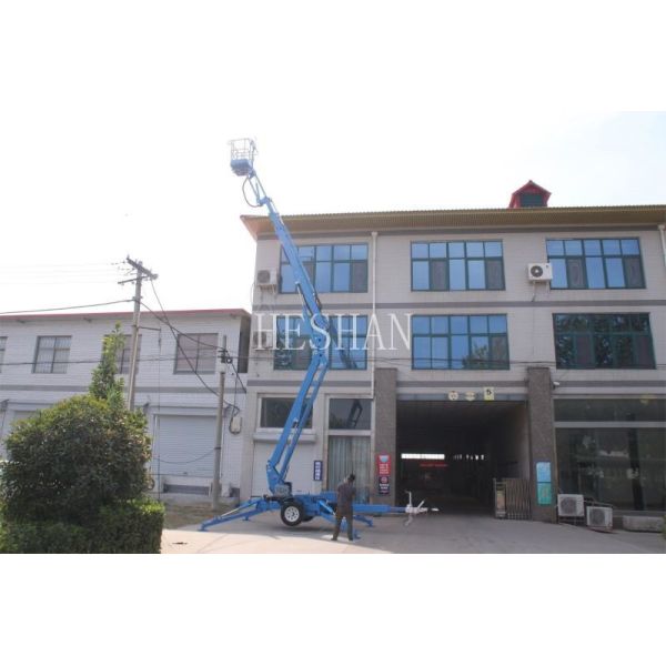 Towable Articulated Boom Lift Industrial Aerial Cherry Picker 10m 12m 14m 16m 19m