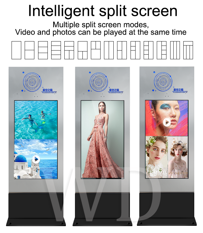 Free Standing IP65 Outdoor LCD Digital Signage SS316 Rustproof IK10 Enclosure
