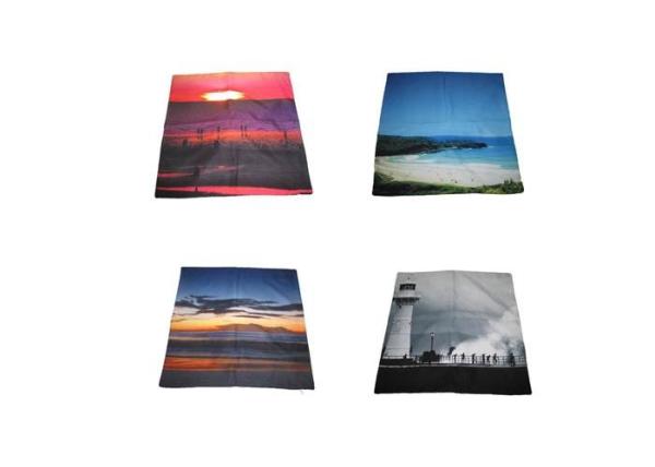 Natural View Pattern Custom Made Cushion Covers , Dye Sublimation Waterproof Pillow Case