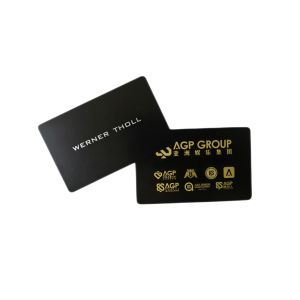 Matt Black Metal Business Cards en laiton en acier avec le laser gravent Logo Name