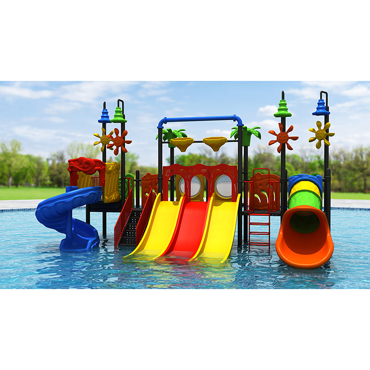 Combination Water Play Equipment Water Playground Plastic Spray Slides Factory Direct