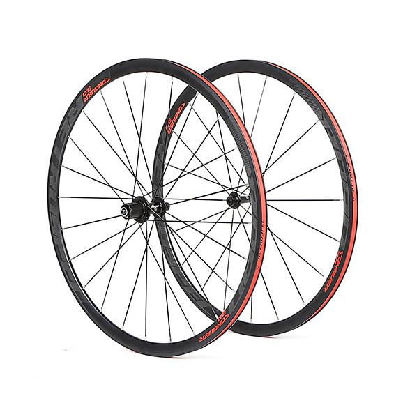 ISO Approval 30mm Rim Alloy Road Bike Wheels 700C With 2 Bearings