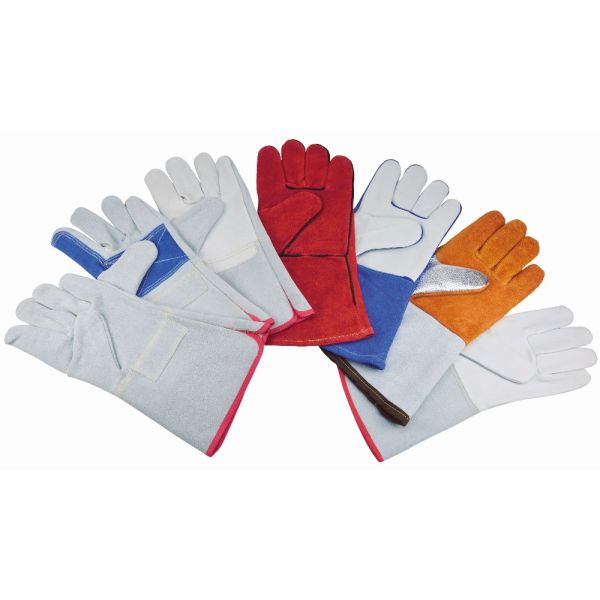 Короткие толстые кожаные высокотемпературные перчатки сварщика вполне кроют кожей сваривая перчатки замши перчаток сварщика кожаные сваривая