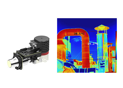 320x256 Resolution 30μm Pixel Size MWIR Cooled Optical Gas Imaging Infrared Detector with 10mK NETD for Gas Leak Detection