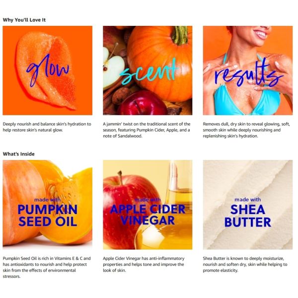 Fragrance Free Pumpkin Pop Shea Sugar Exfoliating Sugar Body Scrub Hydrating