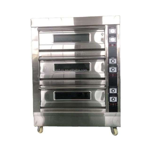 Baking Machinery Function Electric Gas Cake Pizza Oven with Competitive and 3 Deck 9 Trays