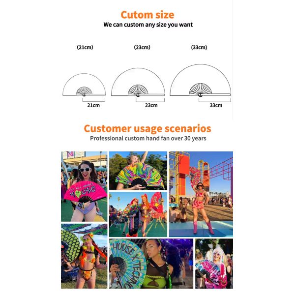 Ultimate Performance 33cm Clack Fan Globally Recognized Handheld Bamboo Fabric Painted Technique