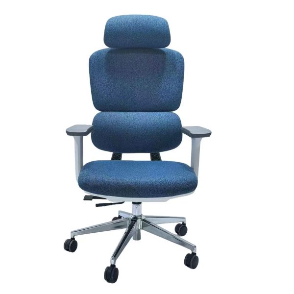 White Adjustable 4D Armrest Ergonomic Mesh Office Chair 3 Positions Backrest for Staff
