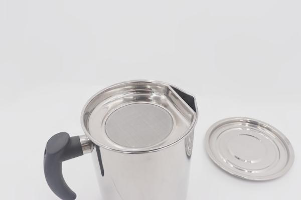1.3L Cooking tools stainless steel oil pot with strainer multifunctional grease filter