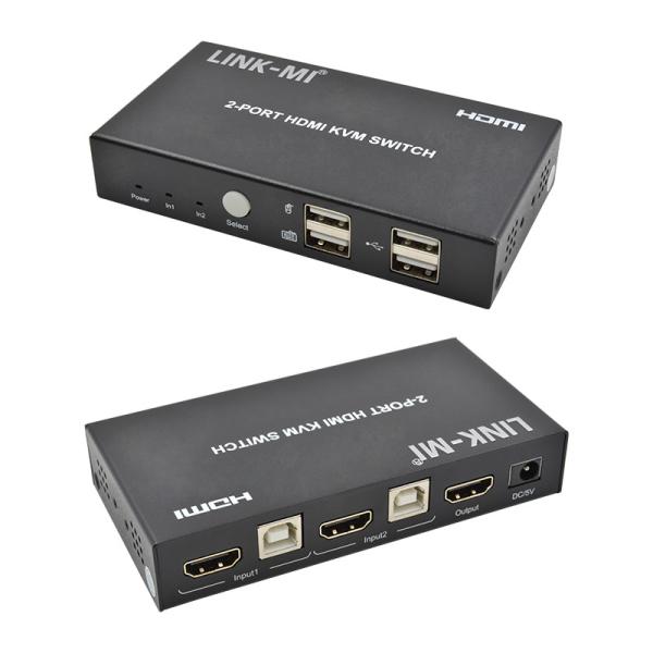 4K 2Port HDMI KVM Switch Support 4K 30Hz USB Type B Port