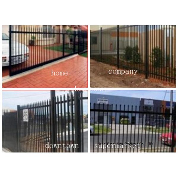 Safely Metal Modern Zinc Steel Fence Tubular Picket Fence For Downtown