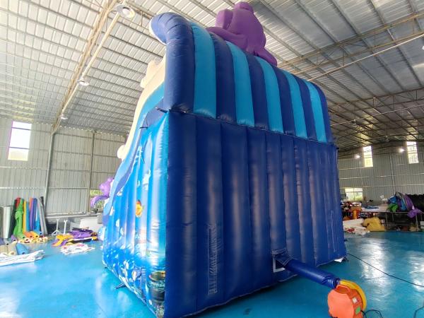 Novo Design Popular Slide Inflável Ocean Octopus Cartoon Party Slides Duplos Infláveis Secos para Crianças e Adultos