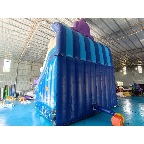 Nouveau design Populaire glissière gonflable Océan Octopus Cartoon Party Glissière gonflable sèche double pour enfants et adultes