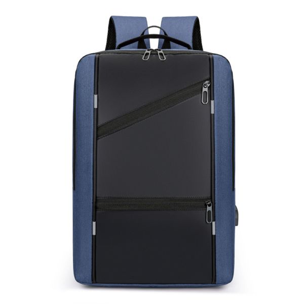 Male Customized Color Laptop Backpack with Anti-theft Design and USB Charging Port