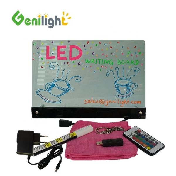 OEM Flashing Stand Billboard Glowing Drawing LED Writing Board Full Color Message Board