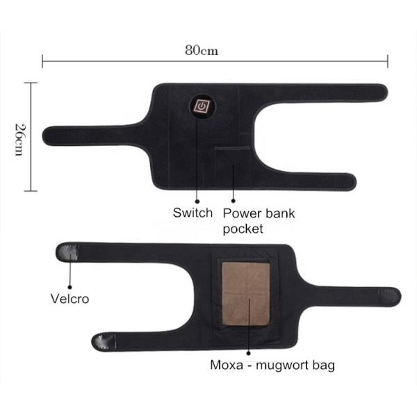 Пояс ткани ткани ОК электрический для защиты от боли в колене 280г профессиональной