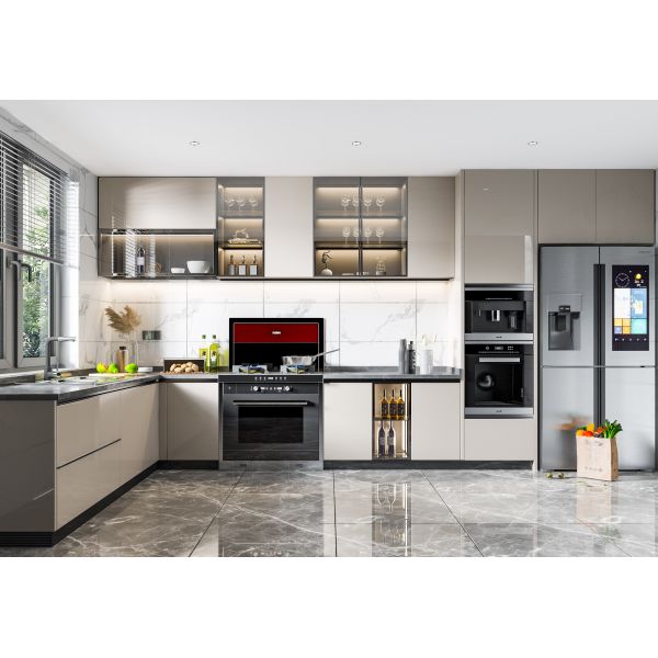 Modern Luxury Interior Furniture Flat Pack Design Cupboard Kitchen Cabinets