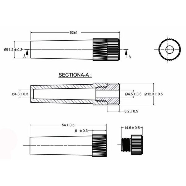 6*30mm soporte de fusible de vidrio de baja carga
