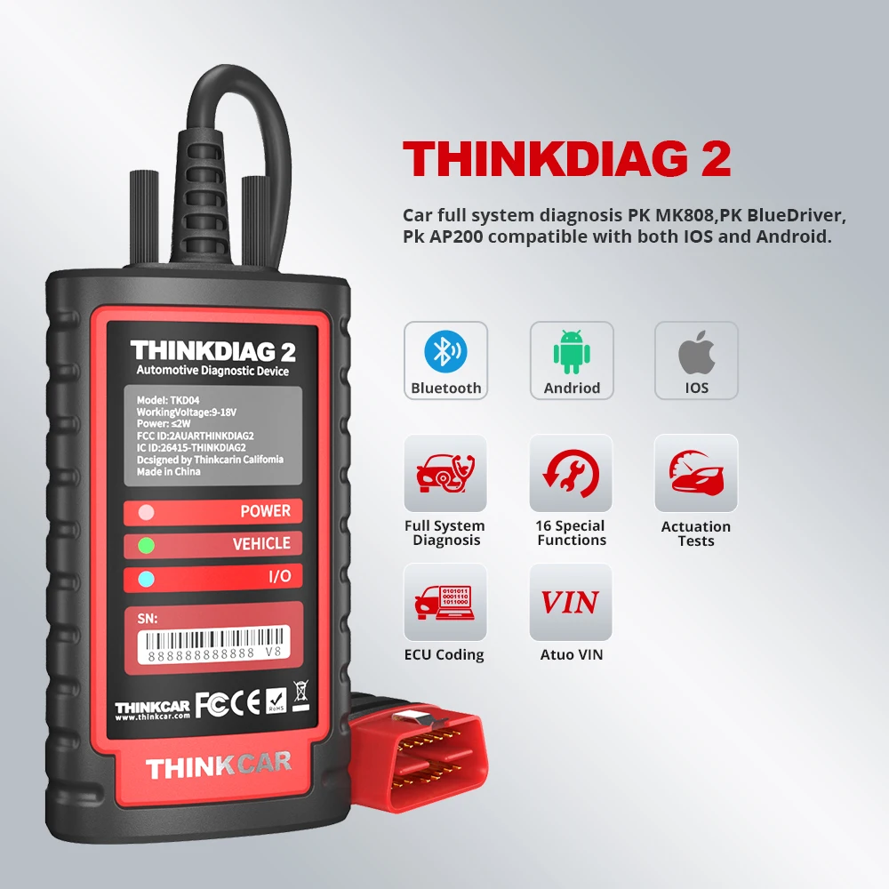 Диагностический инструмент Thinkdiag с программным обеспечением Diagzone