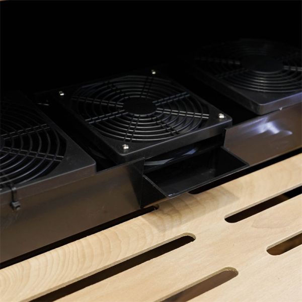 Electronic Humidor Cabinet Cigar Cooler Humidifier With Brown Wood Frame Humidificador de cigarros con marco de madera marrón