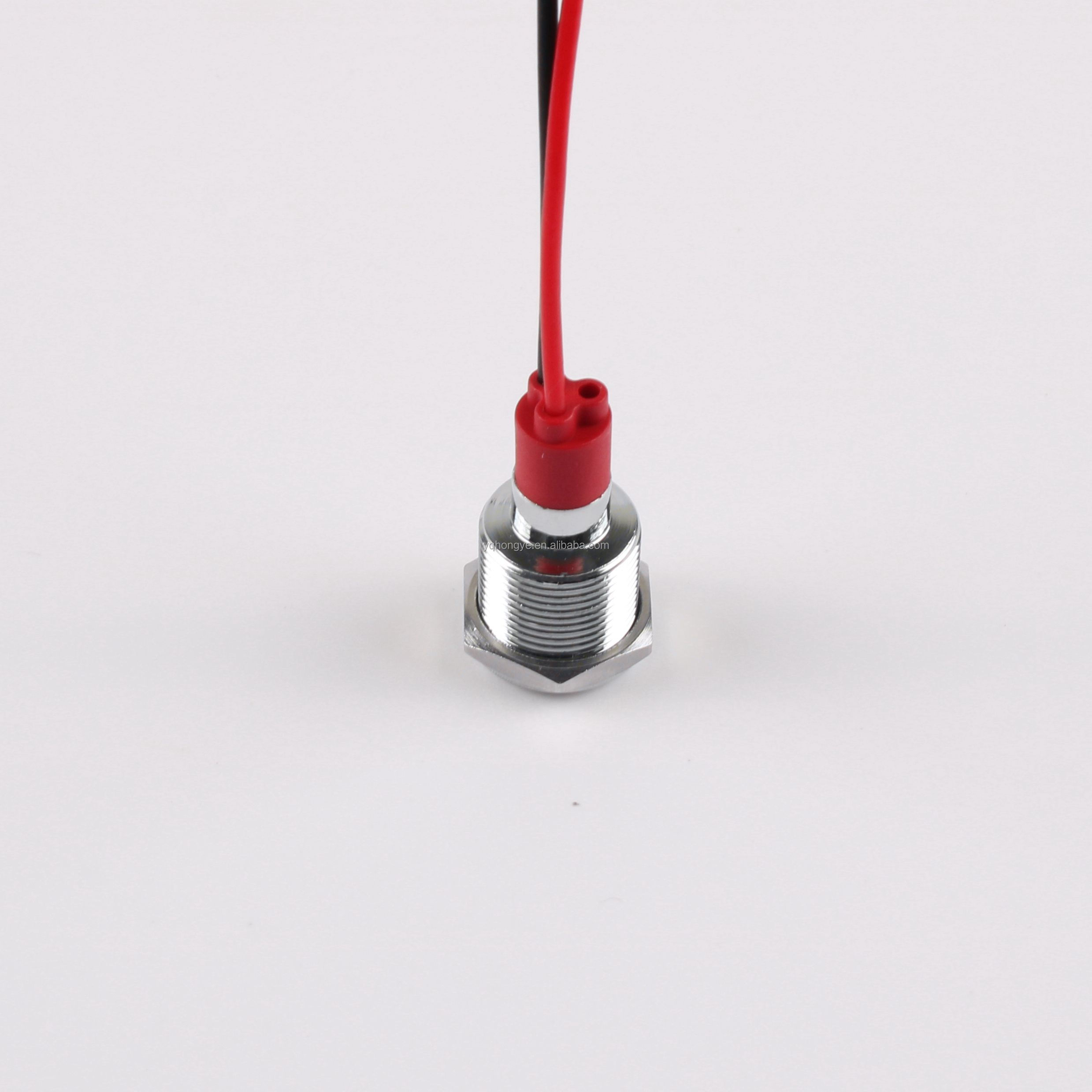 12mm Metal Indicator LED Indicator Light Wire Power 3V/5V/12V/24V/220V Red Green Yellow Blue White Industrial Control Equipment