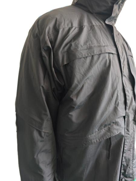 Stealth Black Military Parka Jacket Long Sleeve With Detachable Thermal Liner