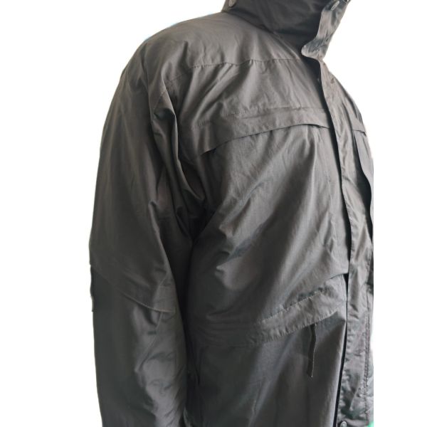 Stealth Black tactical Parka With Detachable Thermal Liner And Utility Pockets Tactical Jacket