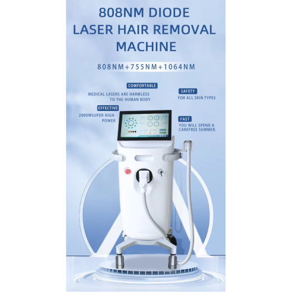 15.6 Inch Ance Treatment Skin Rejuvenation 755 1064 808nm Diode Laser Hair Removal Machine