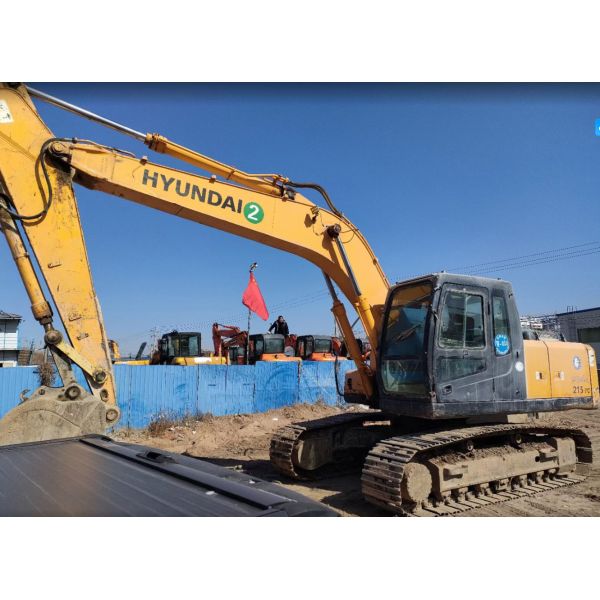 Original Used Hyundai 215 Excavators 21 Ton Backhoe Mining Secondhand Digger for Construction