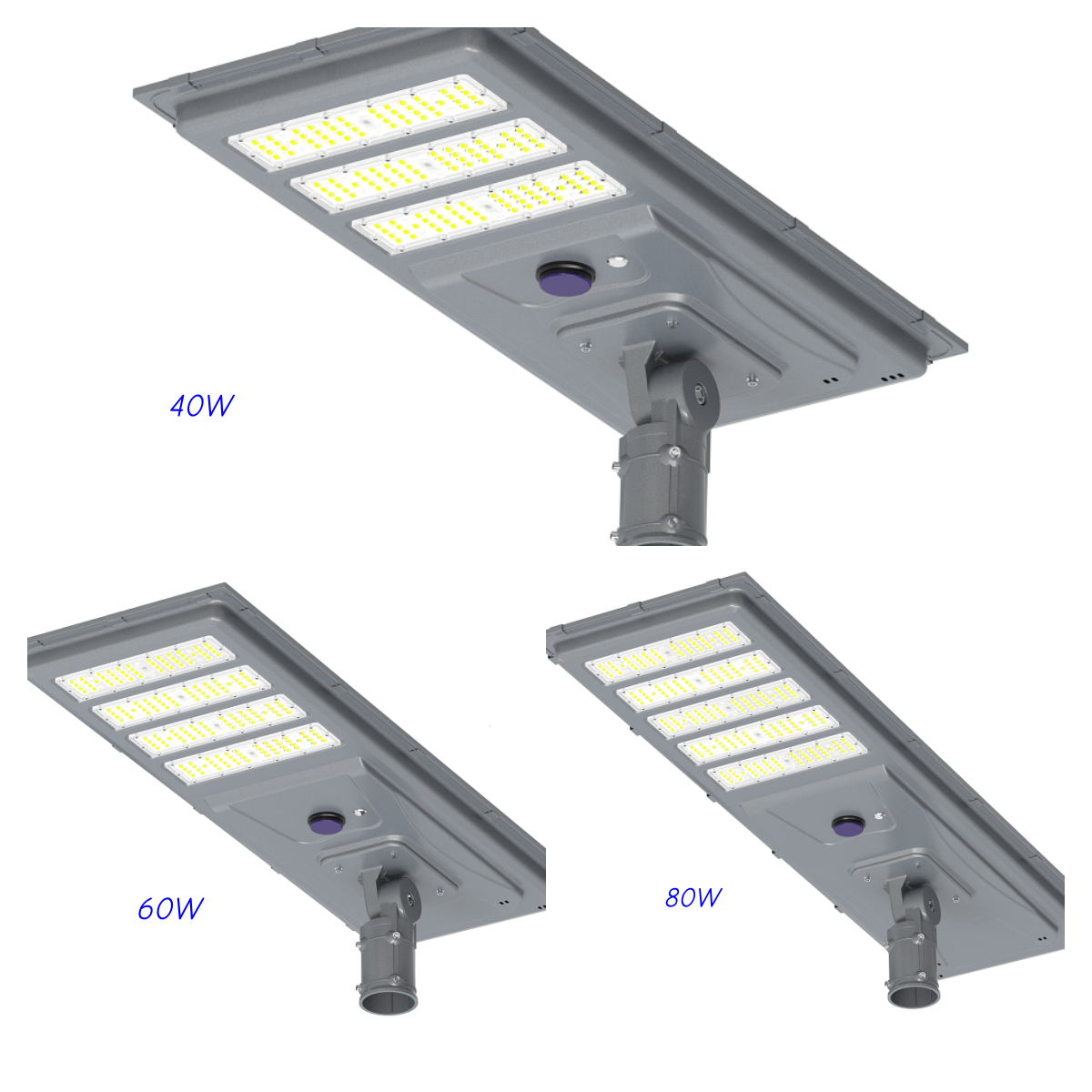 Solar Street Light All In One Street Light Solar Panel Led Solar Panel Lights for 40W 60W 80W