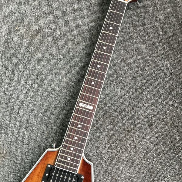 Emerald natural Flying V Electric Guitar China OEM Custom Body flying v guitar& Kits