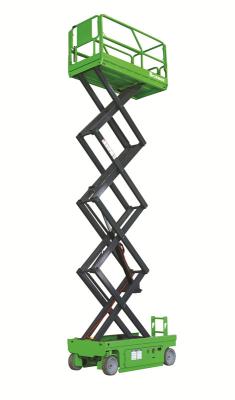os 10m automotores Scissor o elevador com plataforma da extensão da capacidade 320kg do elevador