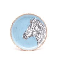 Animal Zèbre Tigre Impression Plaque en pierre pour enfants Plaques de dîner en céramique de Heath