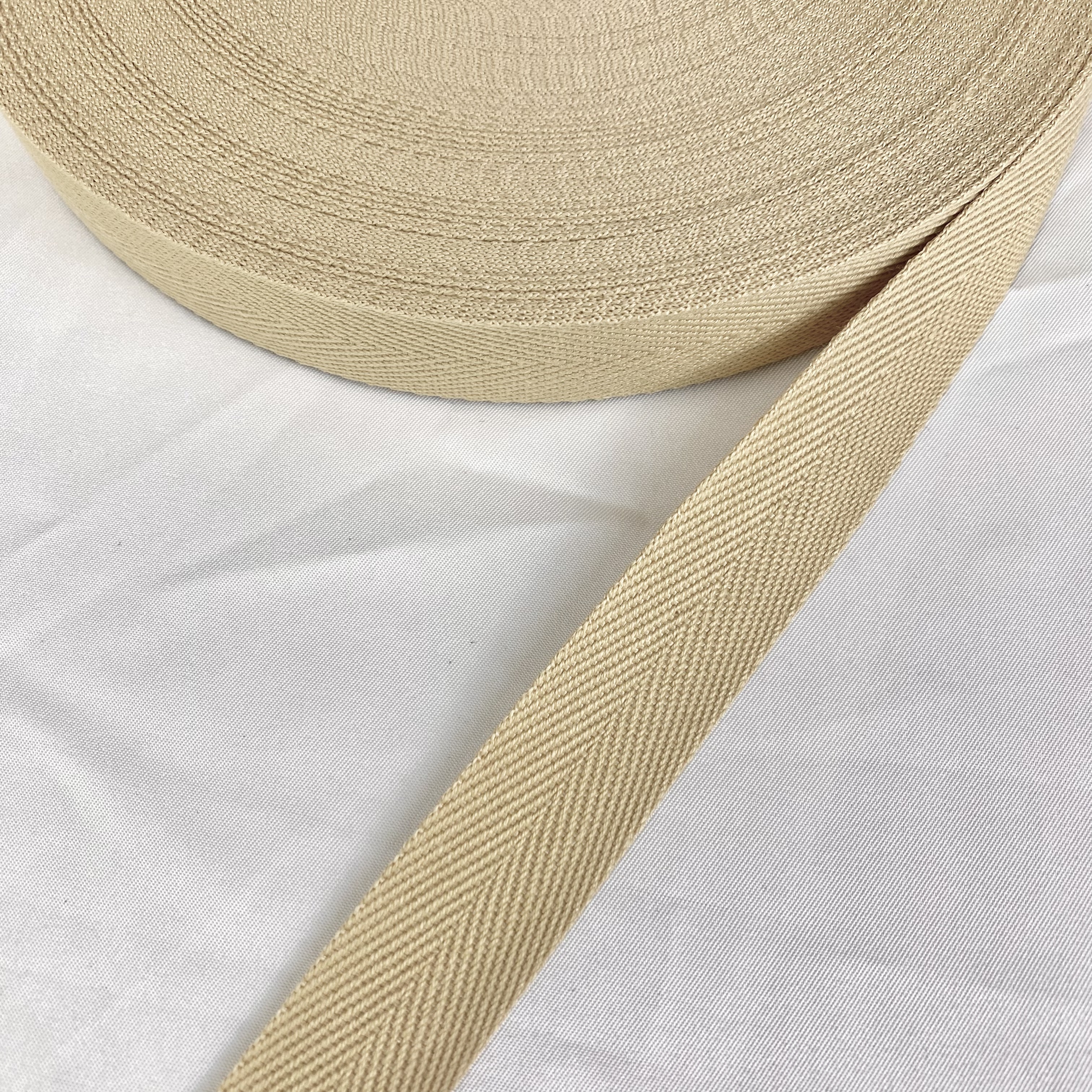 Herringbone polyester-cotton webbing Various colors Backpack strap Belt Handbag strap
