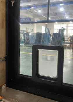 AS100 Series Aluminum Swing Door with French Grid Design, 6063-T5 Aluminum Alloy & Double-layer Tempered Glass