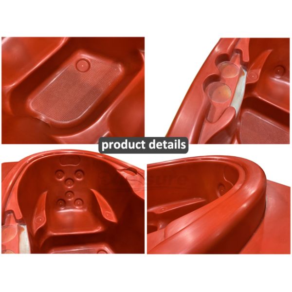 Сделанный в прессформе джакузи спа Китая овальной древесин-увольнять poo спа стеклоткани FRP ванны спа акрилового человека прессформы 2 джакузи на открытом воздухе