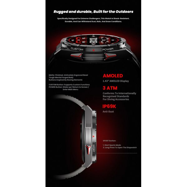 X2 GPS Smart Watch with 1.43