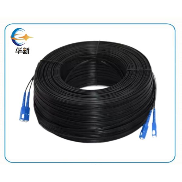 G657A2 Pre-Connectorized FTTH Drop Cable – SC/UPC LSZH Sheath Dual Steel Wire
