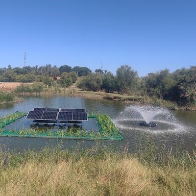 River Circulation Solar Pond Fountain Aerator 0.7KW Weather Resistance