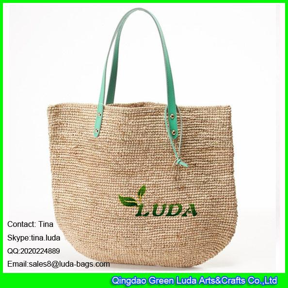 LDLF-059 fashion women summer raffia crochet straw beach bag