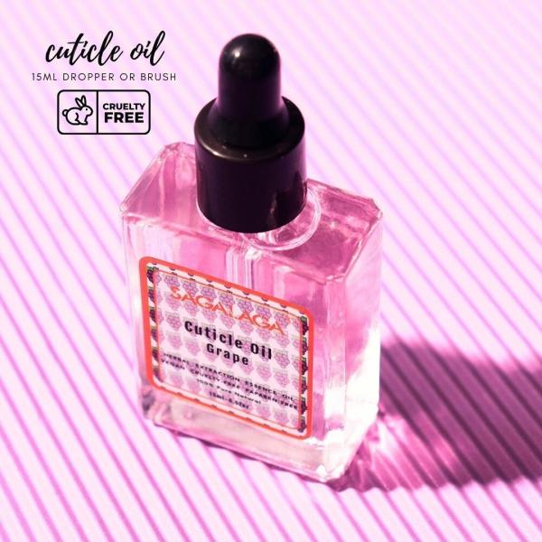 Vitamin E SAGALAGA Nail Cuticle Oil Square Dropper Bottle Custom Logo Nail Care Fruit Flower Oil for Cuticle Format DROPPER