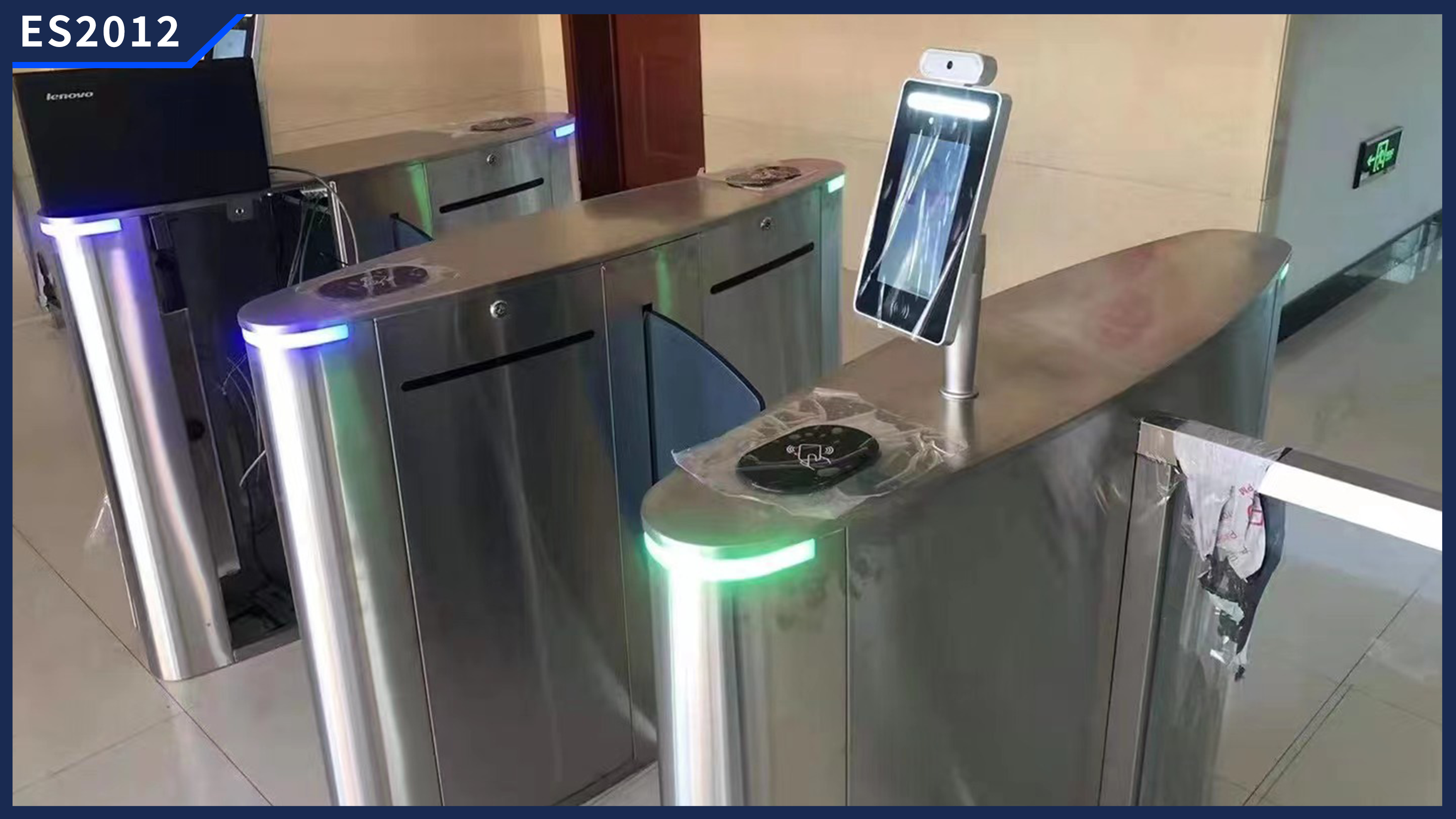 Access Control Stainless Steel Flap Barrier Gate for Fast Passage in Office Building Area