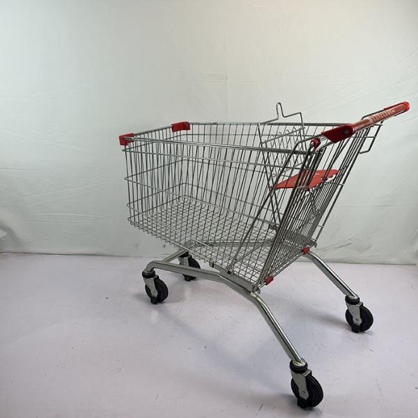 180L General store Galvanized European Market Supermarket Shopping Trolley