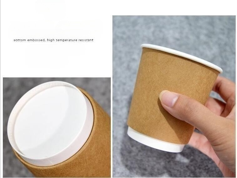 8oz Eco-Friendly Double Wall Kraft Paper Disposable Cup for Responsible Consumerism