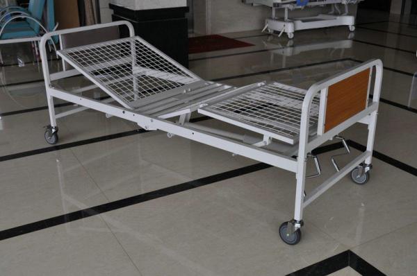 Multi-Purpose Handicapped Manual Hospital Bed With Mesh-Wire Mattress